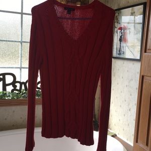 Red long sleeve sweater